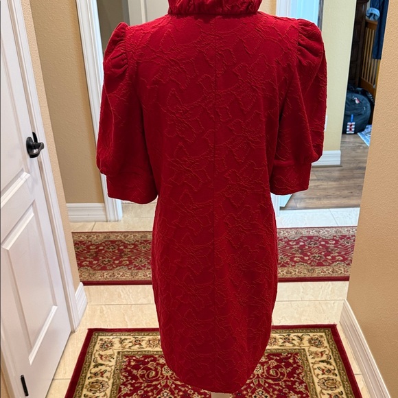 Lilly Pulitzer Red Midi Dress with Puff Sleeves - Picture 5 of 9